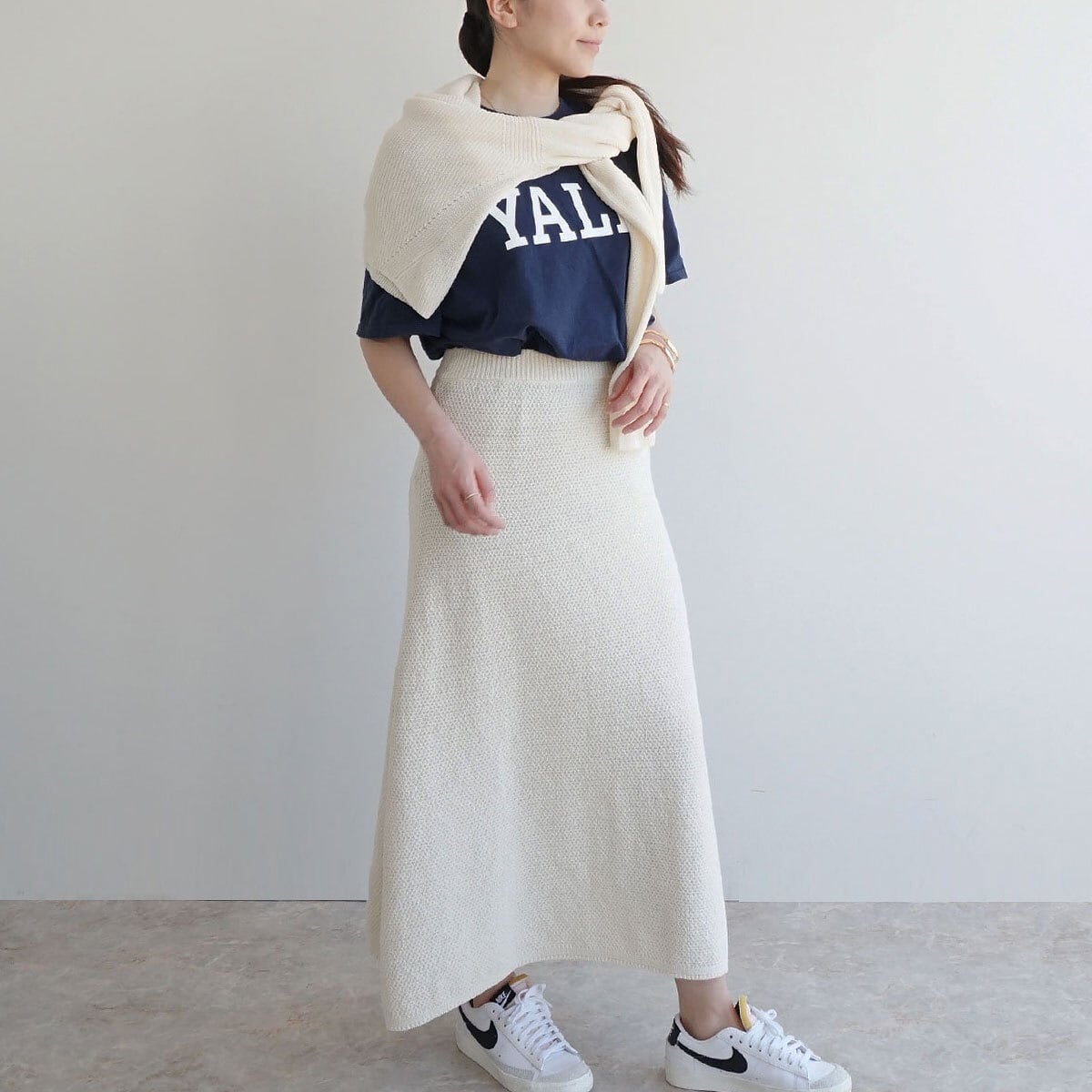 コットン100%地柄スカート