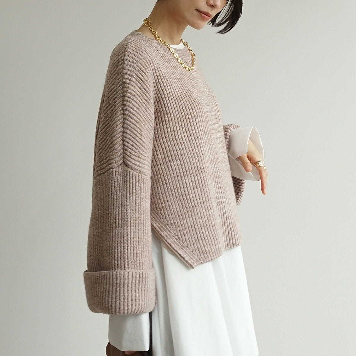 前スリットバルキーニット SALE価格