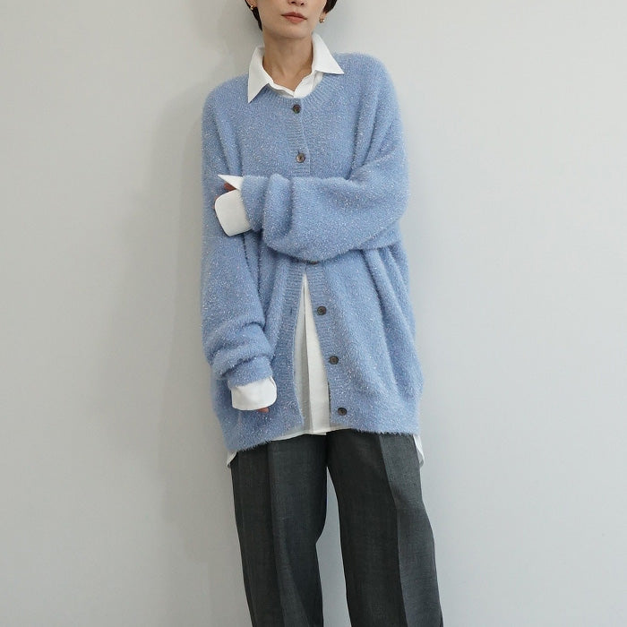ラメフェザーカーディガン