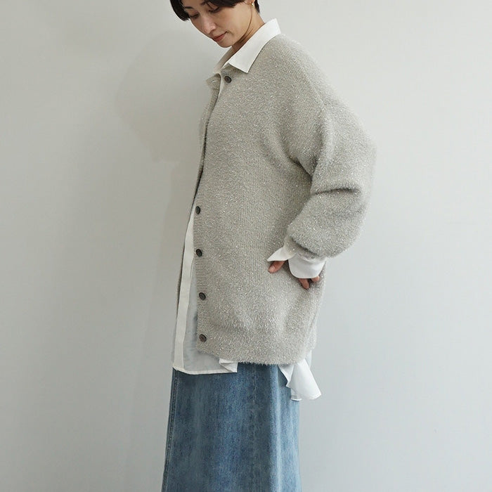 ラメフェザーカーディガン