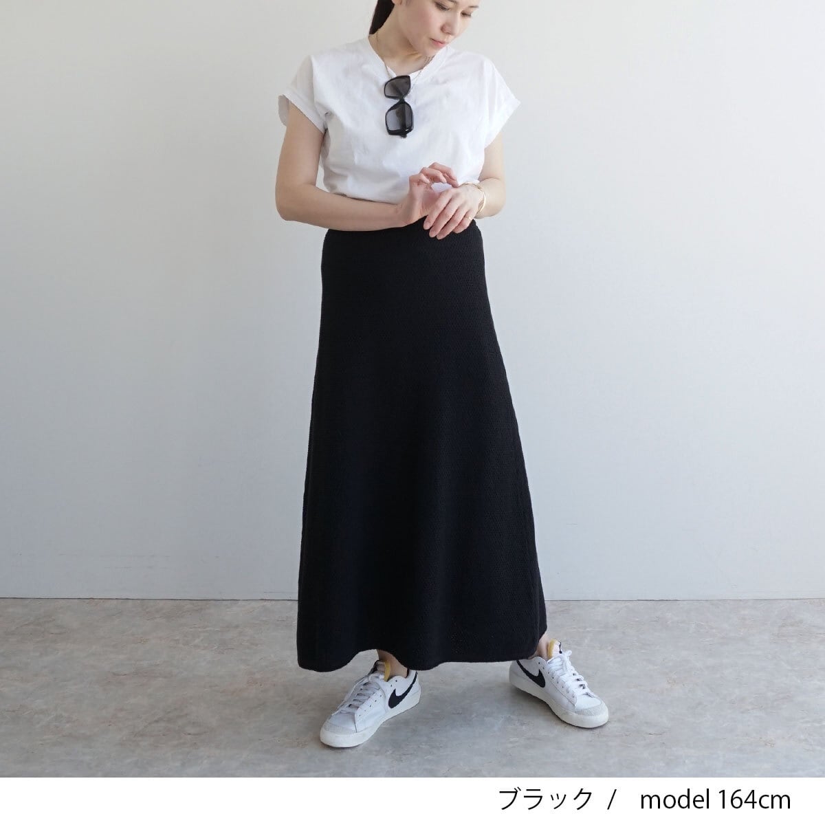 コットン100%地柄スカート