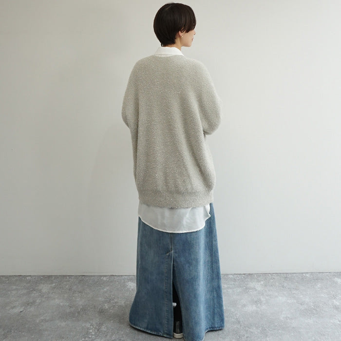ラメフェザーカーディガン