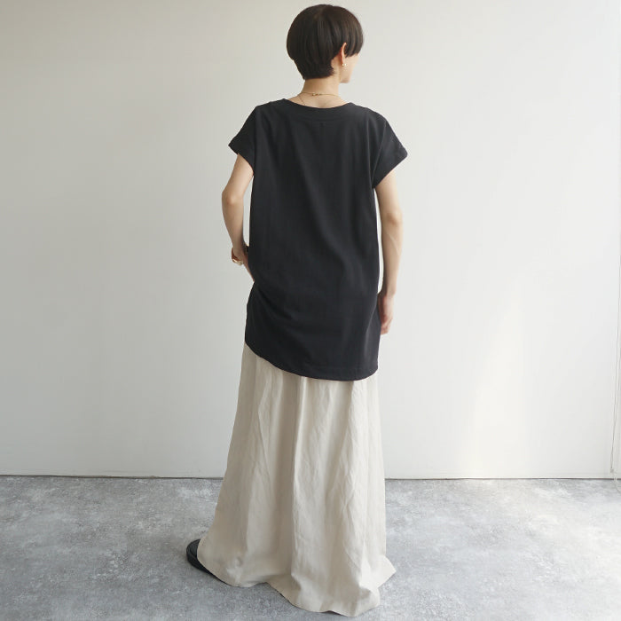 キーネックカットT
