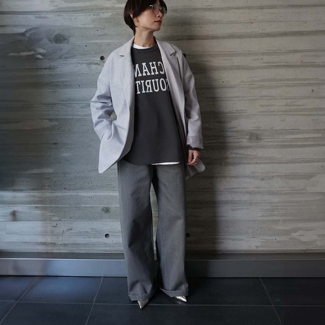 ワイドデニムパンツ