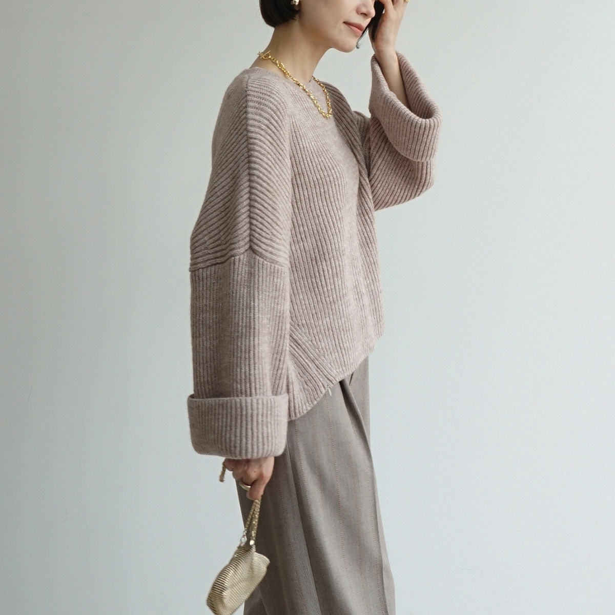 前スリットバルキーニット SALE価格