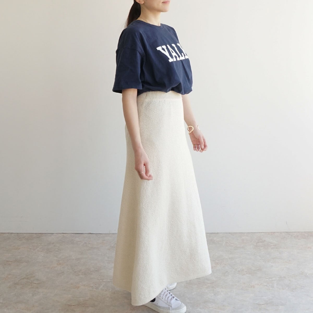 コットン100%地柄スカート