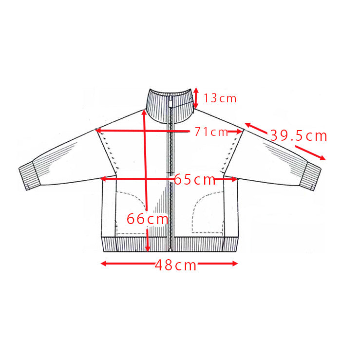 軽量スタンド襟ニットブルゾン